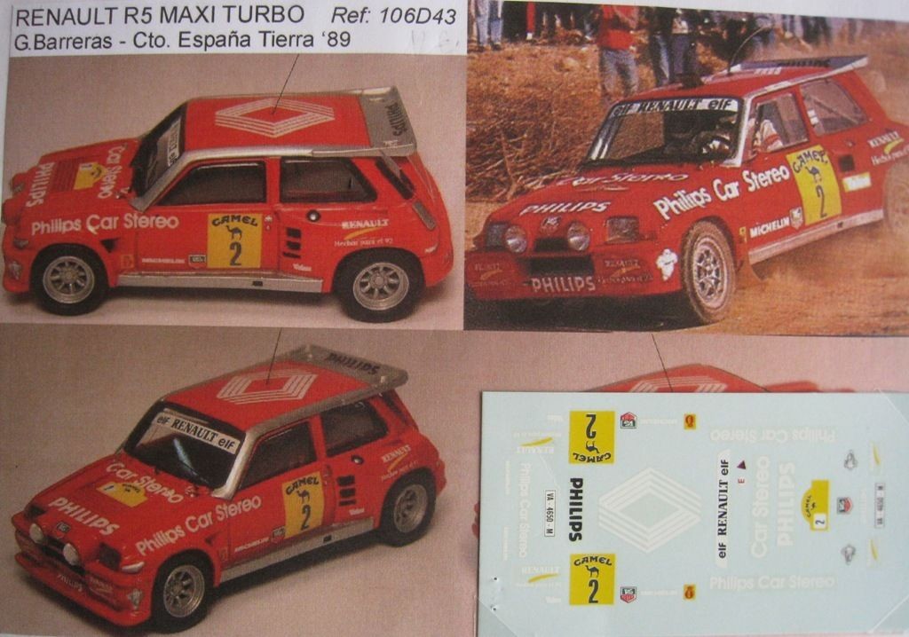Renault 5 Turbo Finale Des Rallyes Cergy 1990 – Décals Virate 1:43 – Modèle Rallye Neveu