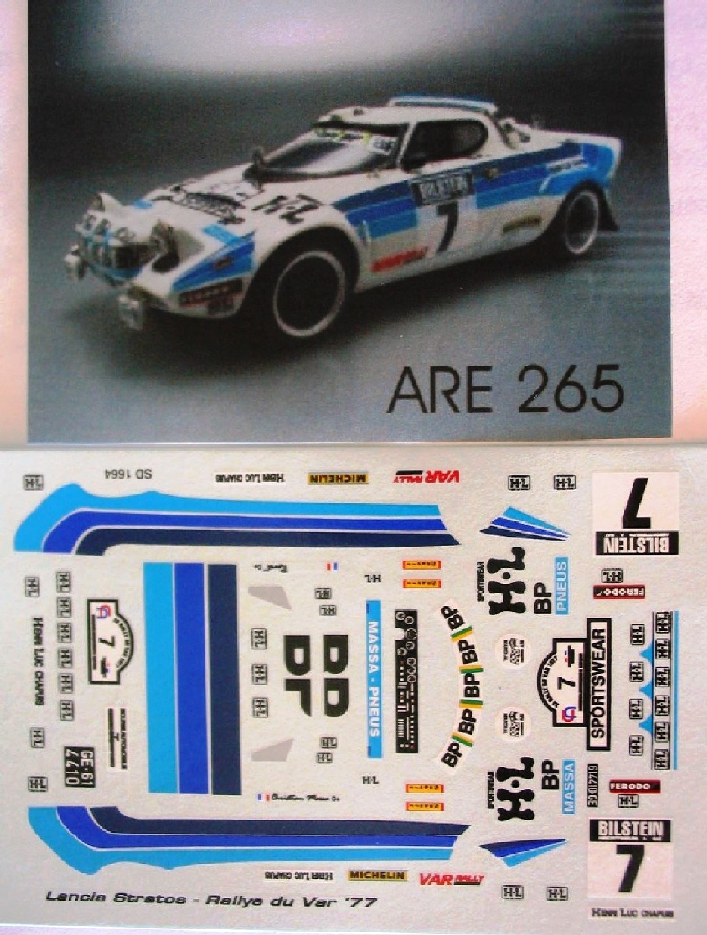 DECALS 1/43 REF 1952 LANCIA STRATOS MUNARI RALLYE MONTE CARLO 1977 WRC RALLY