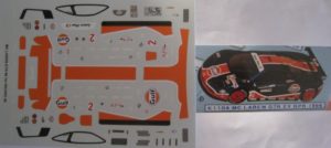 McLAREN F1 GTR n° 2 GULF 1er PAUL RICARD 1996 DECAL 1/43e PROV.MOULAGE