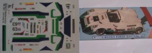 MAZDA KUDZU n° 63 DAYTONA 1996 DECAL 1/43e PROV.MOULAGE