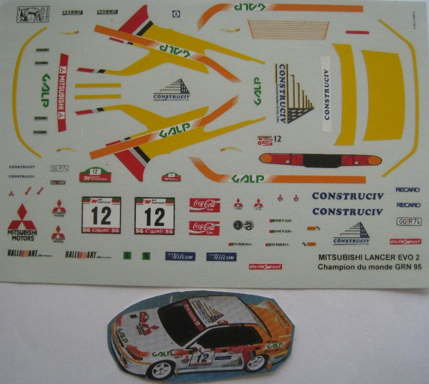 MITSUBISHI LANCER EV.2 n° 12 PORTUGAL 1995