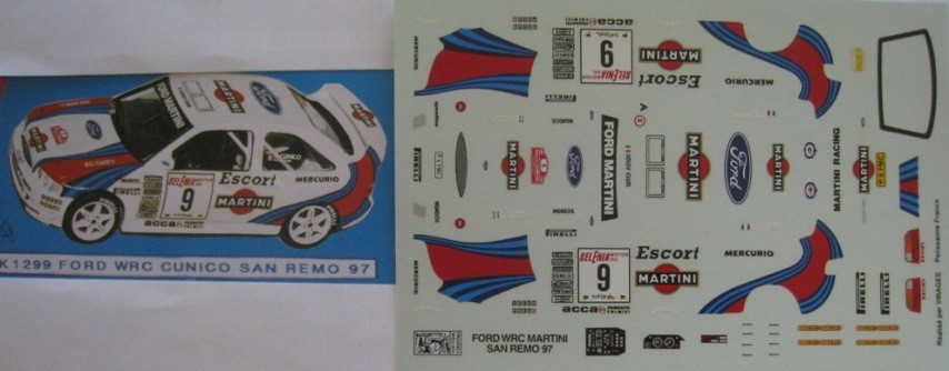 DECALS 1:43 FORD Escort Wrc Bastos Snijers Rally Ypres 1998