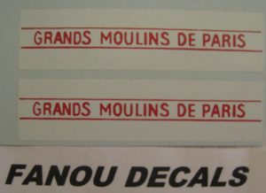 DECAL DINKY TOYS GRAND MOULIN DE PARIS