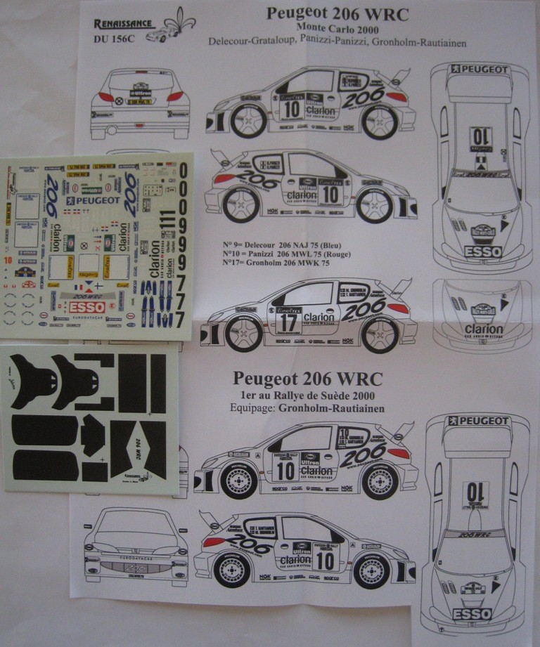 Studio27 | Pièces en photogravure Peugeot 206 WRC Studio27 | Pièces en photogravure Peugeot 206 WRC