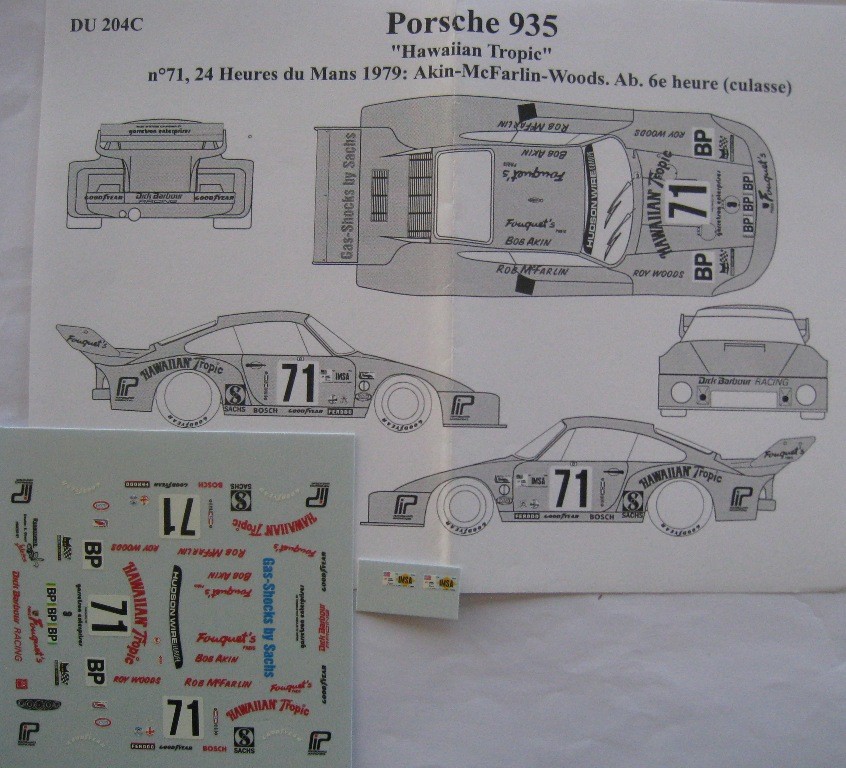 NO SPARK Porsche 935 #74 24 Heures du Mans 1979 1/43
