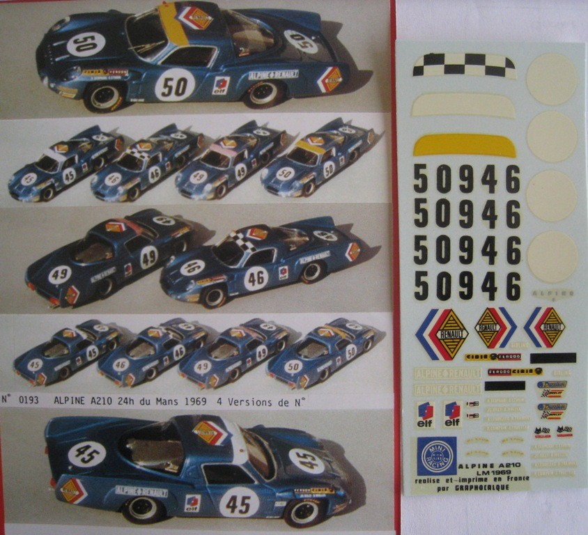 Miniature Alpine Renault A211 V8 Nurburgring/Monza 1968 - Kit Mini Racing 1/43