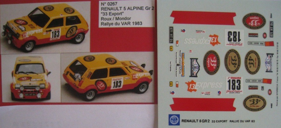 Renault 5 Alpine /5 Alpine Turbo - Vehicules de Rallye Historique