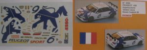 PEUGEOT 406 ESSAIS CASTELET 1996 SUPERTOURISME DECAL 1/43e MINI RACING