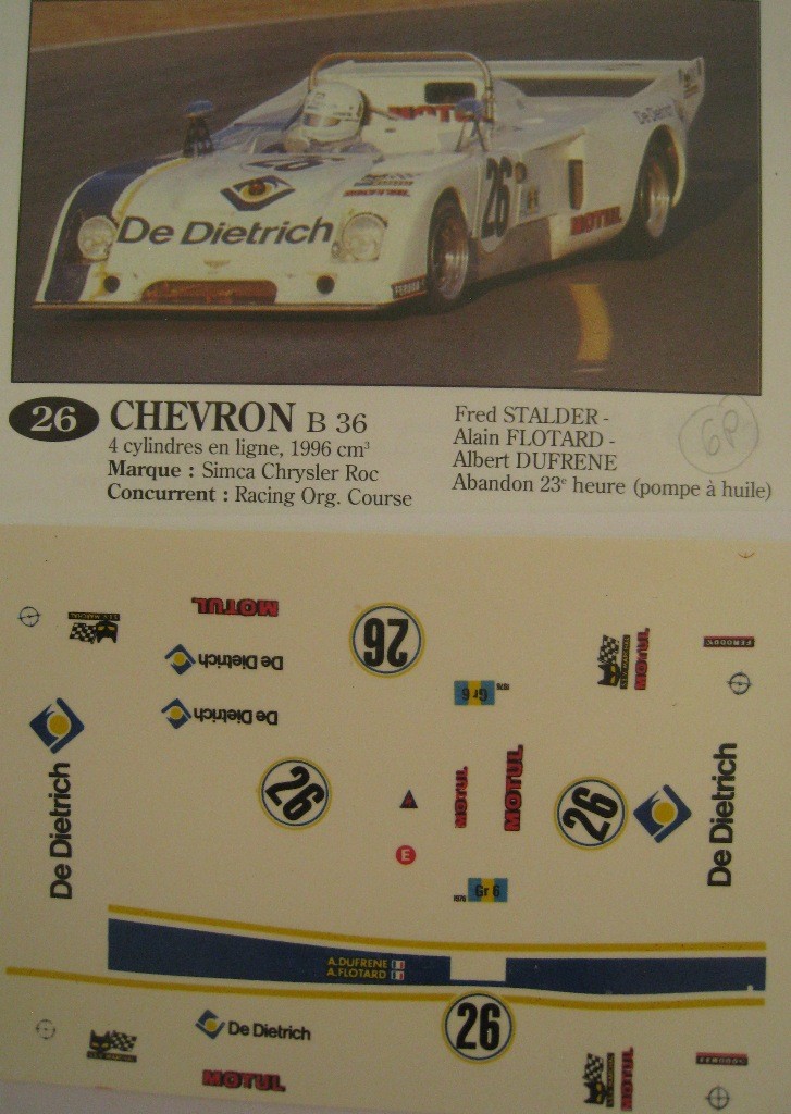 Chevron - B36 Le Mans 1979 - Trofeu - 1/43 - Autos Miniatures