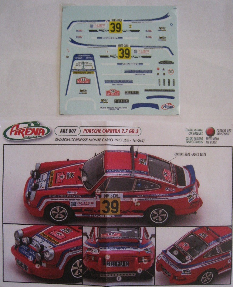 Achetez TRFDSN222 - Trofeu 1:43 TROFEU Porsche 911 Carrera Rs (Night Version) #39 Rally Montecarlo 1977 Gerard Swaton Bernard Cordesse Orange TRFDSN222 ( - Voitures de rallye miniatures