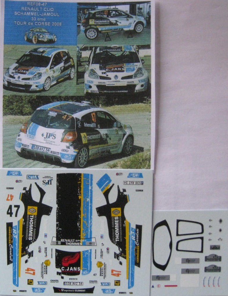 RENAULT CLIO MAXI n° 11 RALLYE DU ROUERGUE 1995 DECAL 1/43e RENAISSANCE