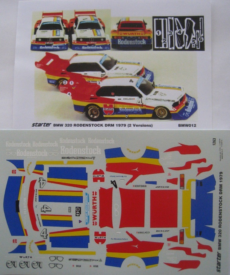 AMR SB 1/43 - BMW 320 Turbo Schnitzer Gr 5 DRM 1979 N°4 Rodenstock (sans Boîte, Aileron Manquant)