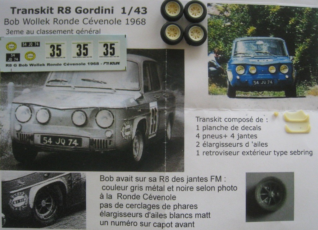 EDICOLA A&RSCHG005 Scale 1/43 | RENAULT R8 GORDINI N 33 RALLY PAU 1968