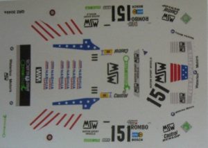 BMW M1 n° 151 MSW LE MANS 1985 DECAL 1/43e