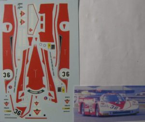 SEHCAR C6 n° 36 CANADIAN TIRE LE MANS 1983 DECAL 1/43e