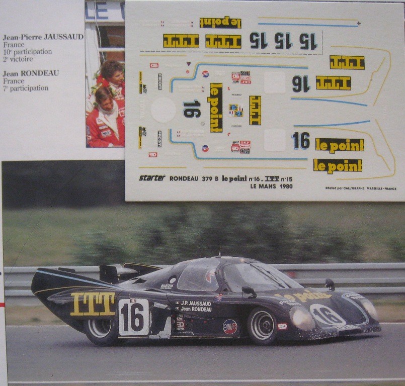 Miniature Rondeau M379 B N°16 Le Mans 1980 - Kit AMR 1/43 Métal Blanc