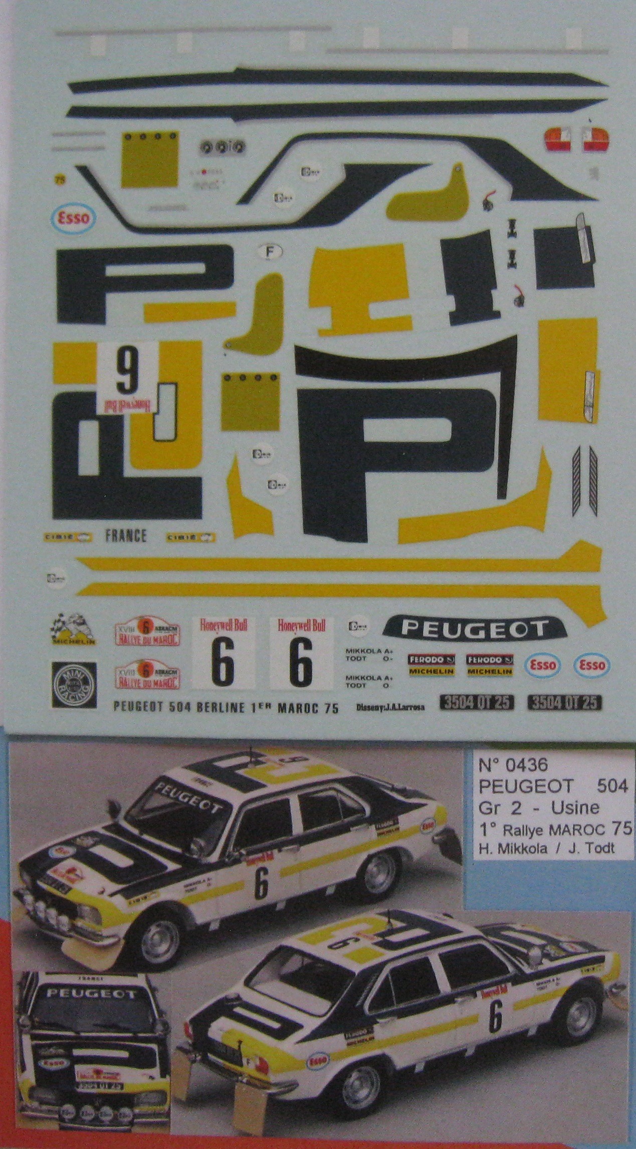 IXO Models - 1:18 - Peugeot 504 Ti #15 Rallye du Maroc 1975