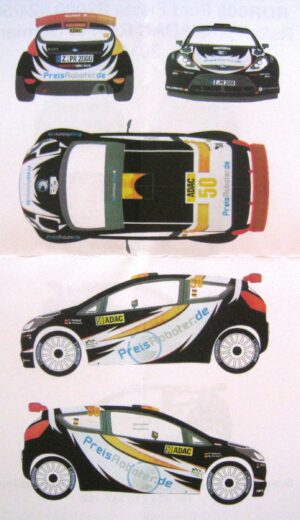FORD FIESTA S2000 RALLYE D’YPRES / RALLYE D’ALLEMAGNE 2011 DECAL 1/43e