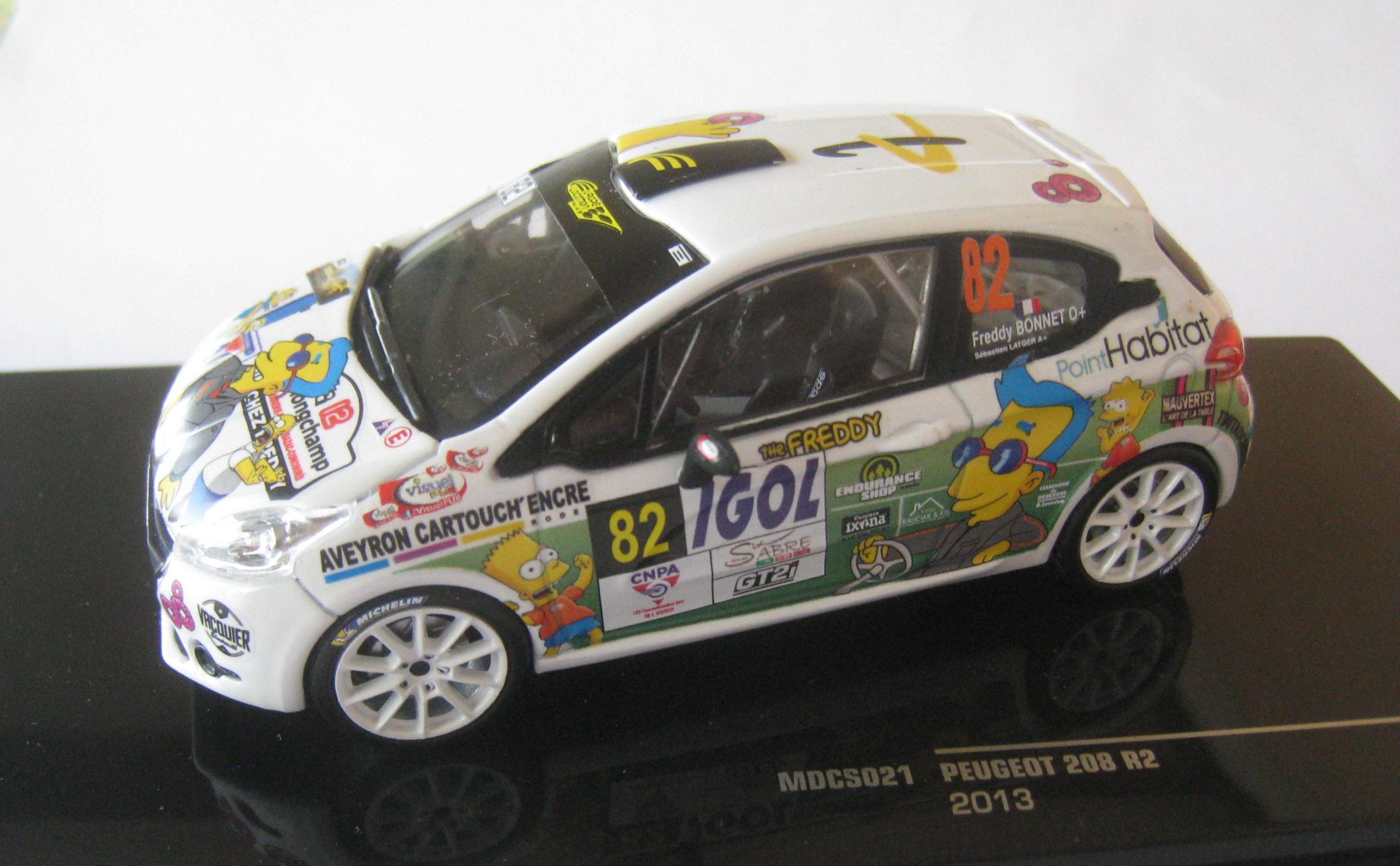 PEUGEOT 208 R2 n° 82 RALLYE DU ROUERGUE 2019 F.BONNET DECAL 1/43e