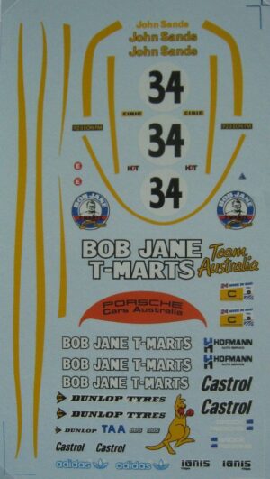 PORSCHE 956 n° 34 BOB JANE T MARTS LE MANS 1984 DECAL 1/24e