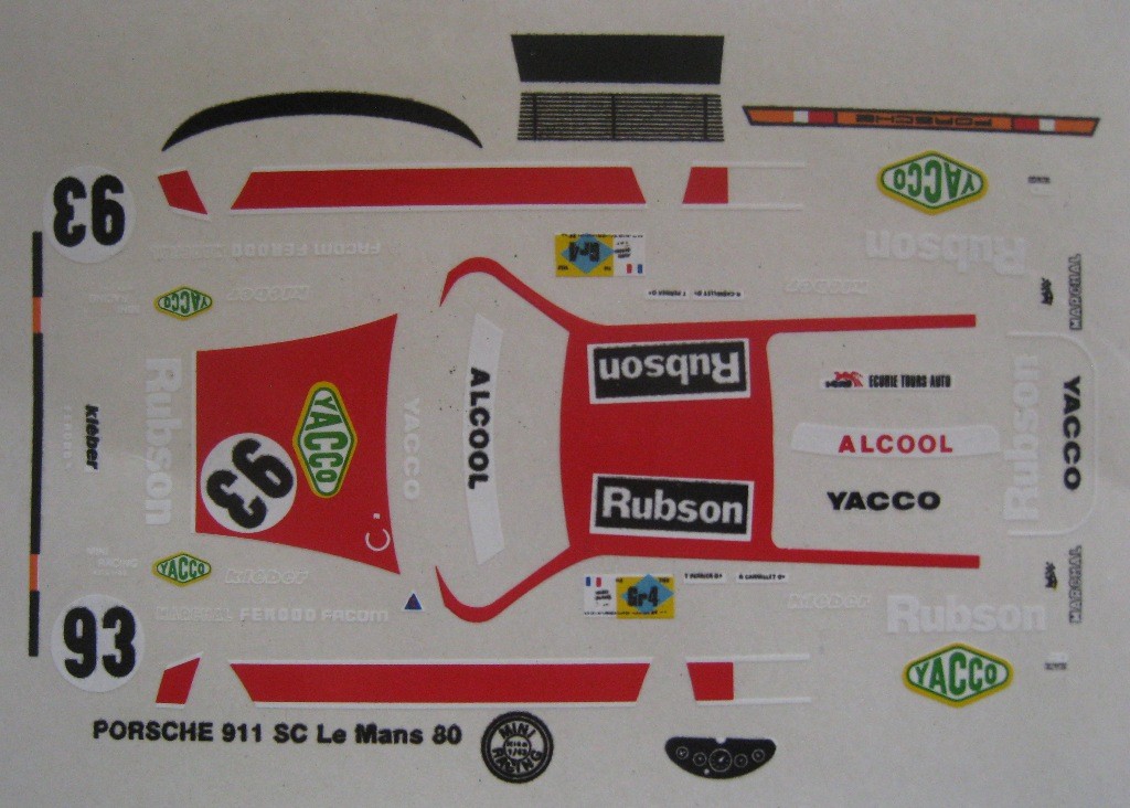 Décalcomanies 1/43 Porsche 911 SC RS - Pignard Critérium Des Cévennes 1986, Neuves