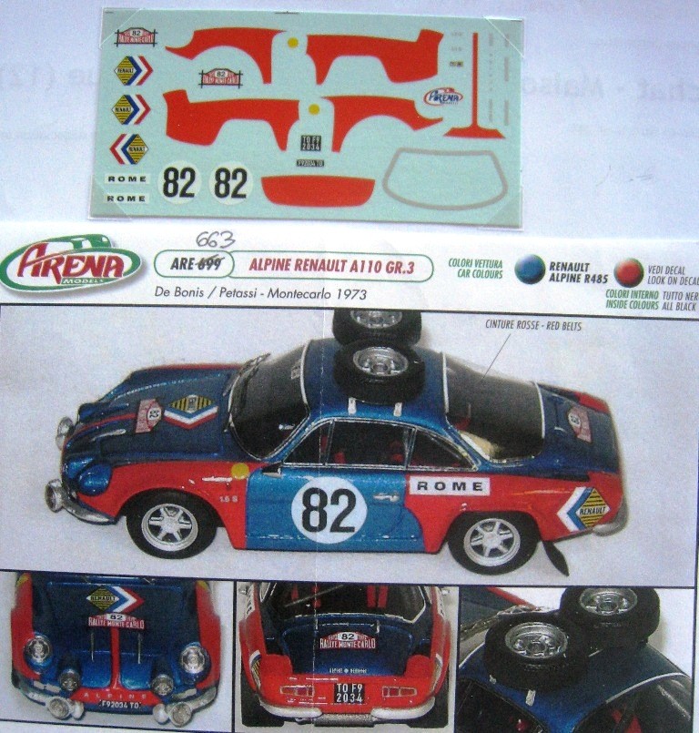DECALS 1/43 ALPINE Renault A110 Mouton Tour De Corse 1975 Wrc Rallye Rally EUR 6,99 - PicClick FR