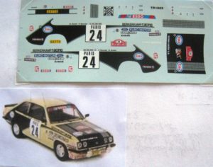 FORD ESCORT RS 2000 n° 24 RALLYE MONTE CARLO 1980 BEAUCHEF DECAL 1/43e