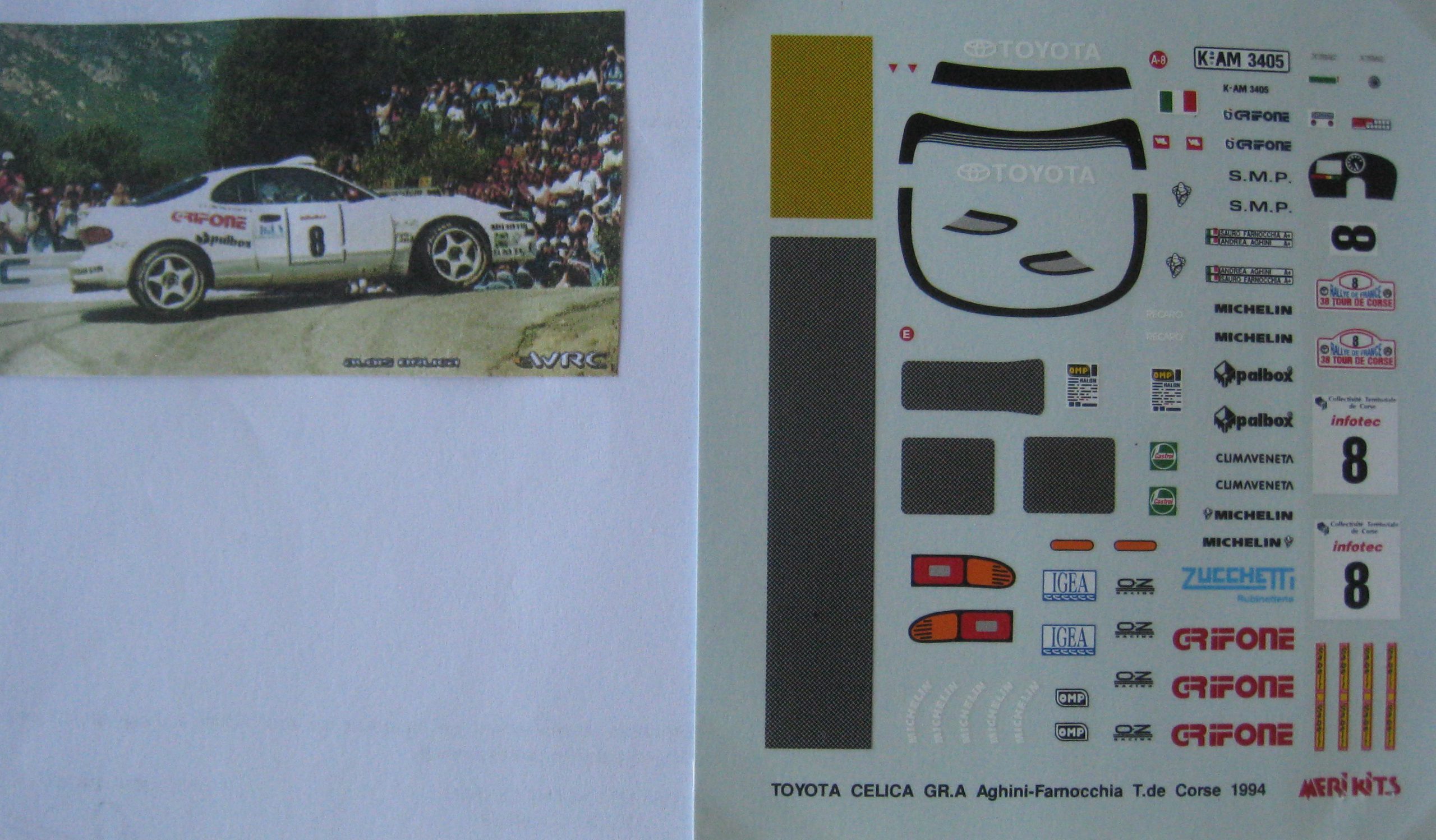 Toyota Celica Grifone Rallye - Aghini - 1/43 - Tour De Corse - Trofeu - Neuf