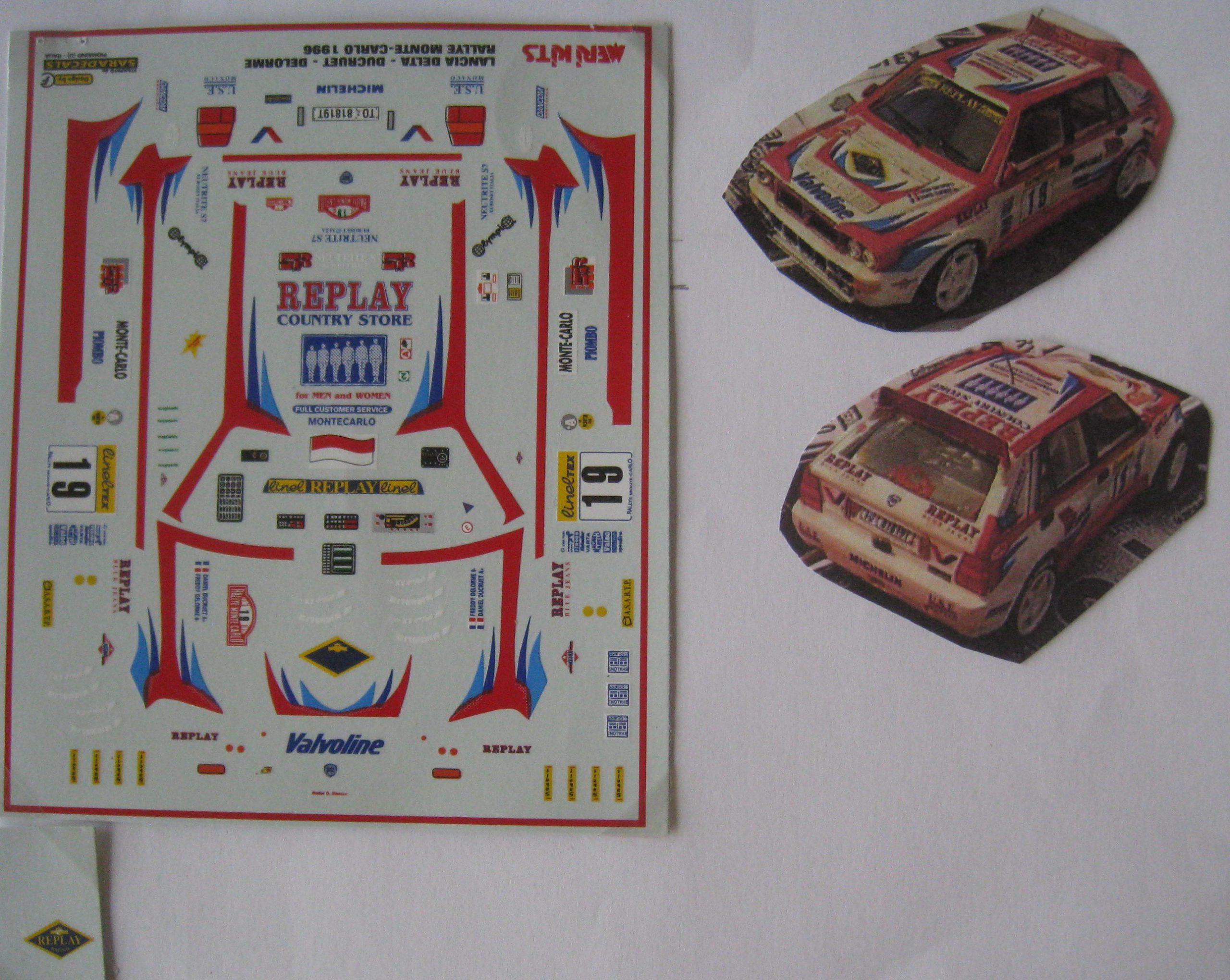 Décalque 1/43 Lancia Delta N°21 Rally WRC Monte-Carlo 1996 - Neuf