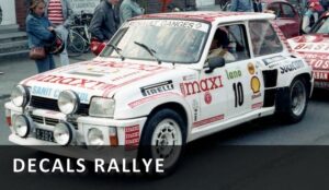 Decals rallye et voitures de rallye miniatures