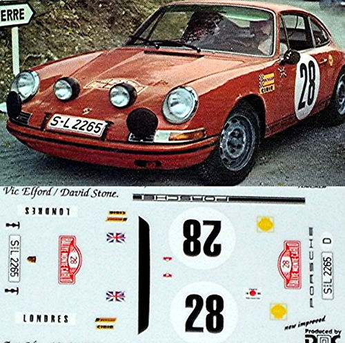 Décalcomanie 1966 Monte Carlo #57 – Porsche 911 Schlesser/Buchet – 1/43 – ALO Decals