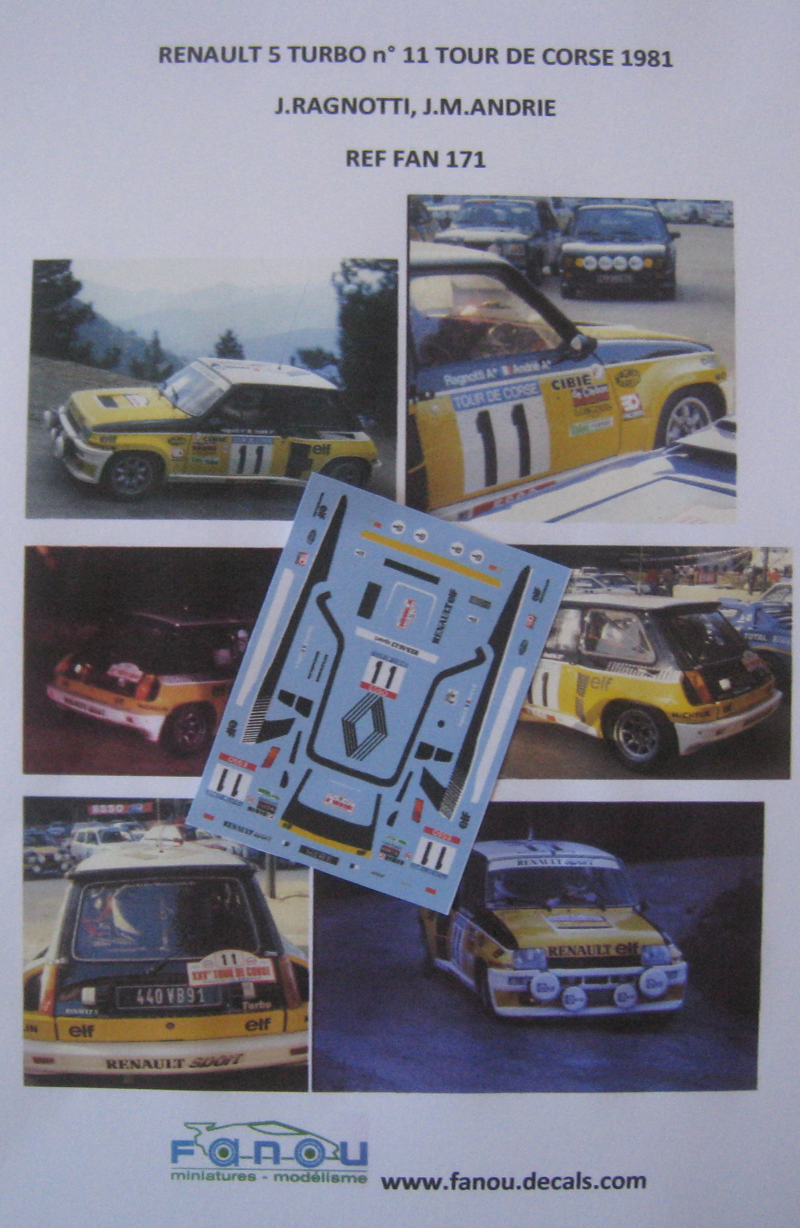 Die cast 1/43 Modellino Auto Renault 5 Maxi Turbo Tour de Corse 1985 J